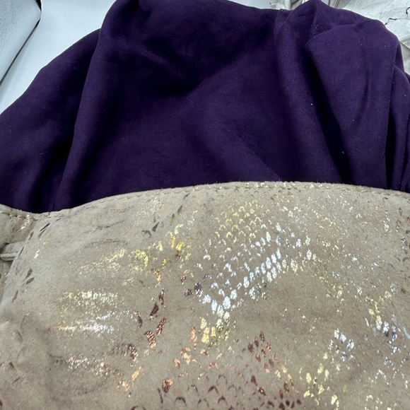 Sharif Serpent Tail Suede Flap Crossbody Bag - Picture 9 of 10